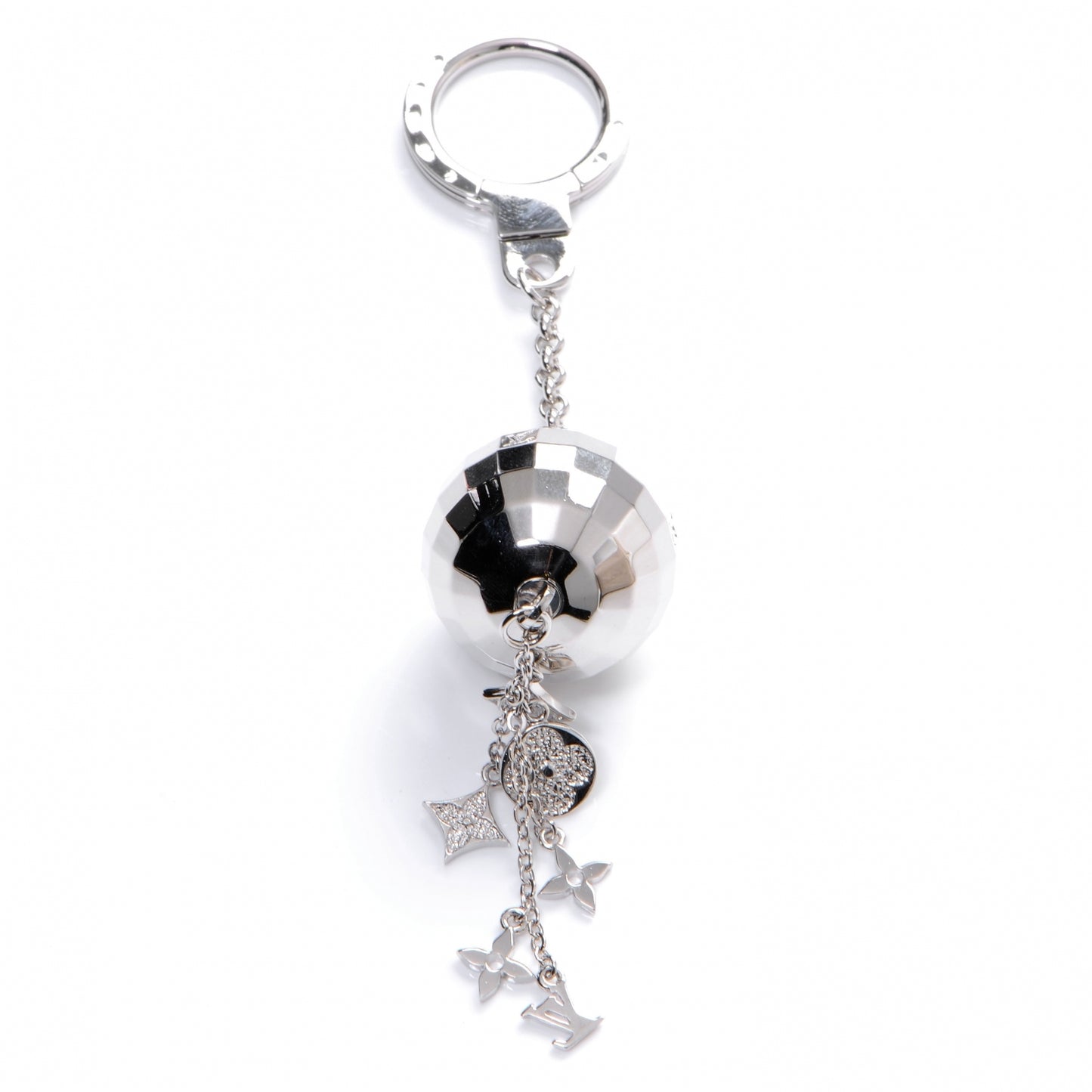 Disco Ball Key Ring Key Chain Silver