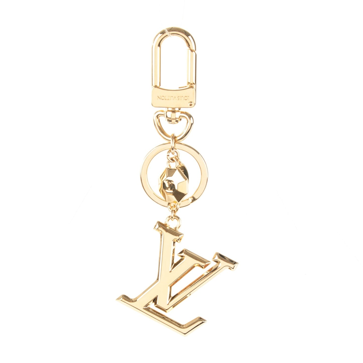 LV Facettes Bag Charm Key Holder Gold