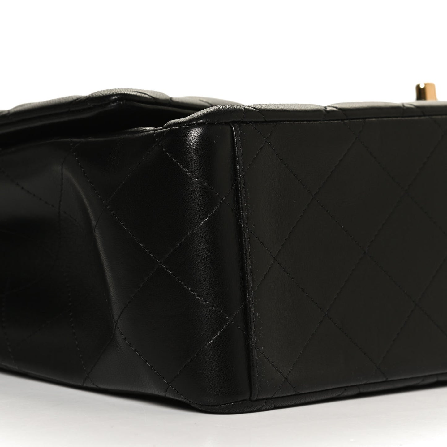 Lambskin Quilted Maxi Double Flap Black