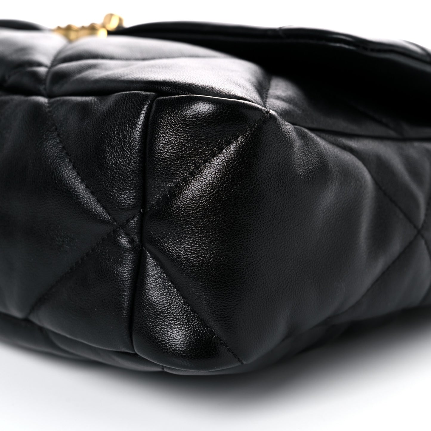 Lambskin Quilted Large Chanel 19 Flap Black