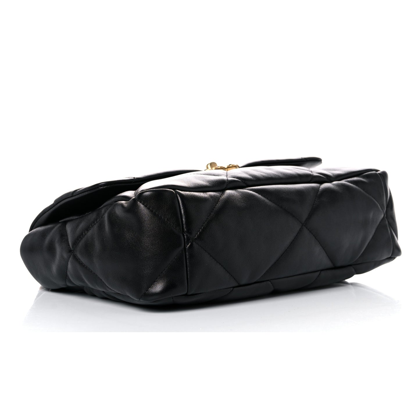 Lambskin Quilted Large Chanel 19 Flap Black