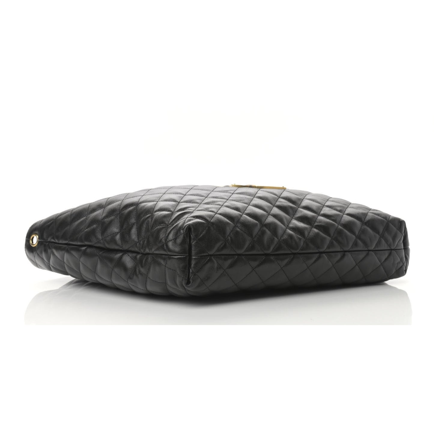 Lambskin Quilted Maxi Icare Shopping Tote Black