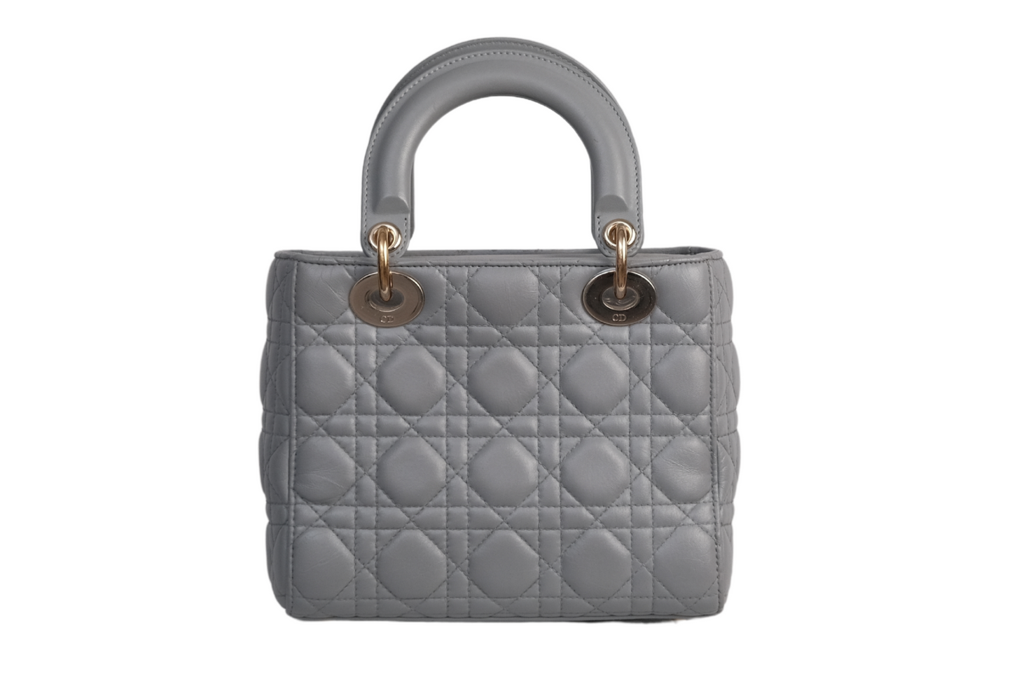 Lambskin Cannage Small My Lady Dior Blue Grey