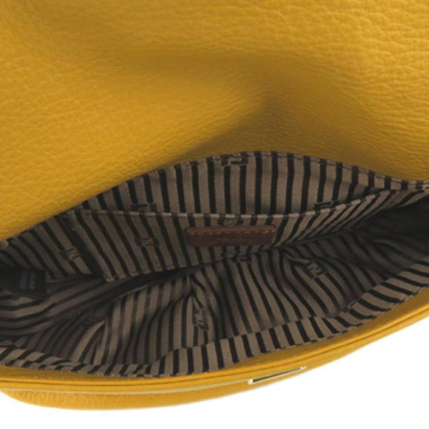 Yellow Leather Fendista Pochette Shoulder Bag