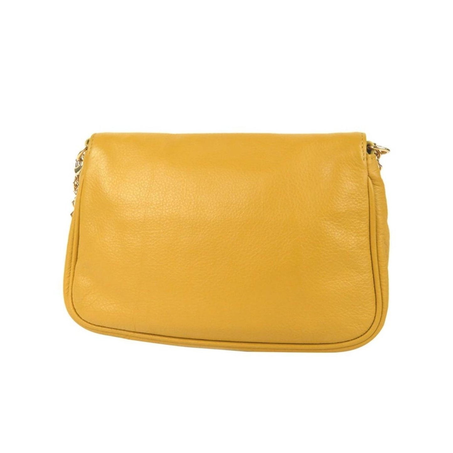 Yellow Leather Fendista Pochette Shoulder Bag