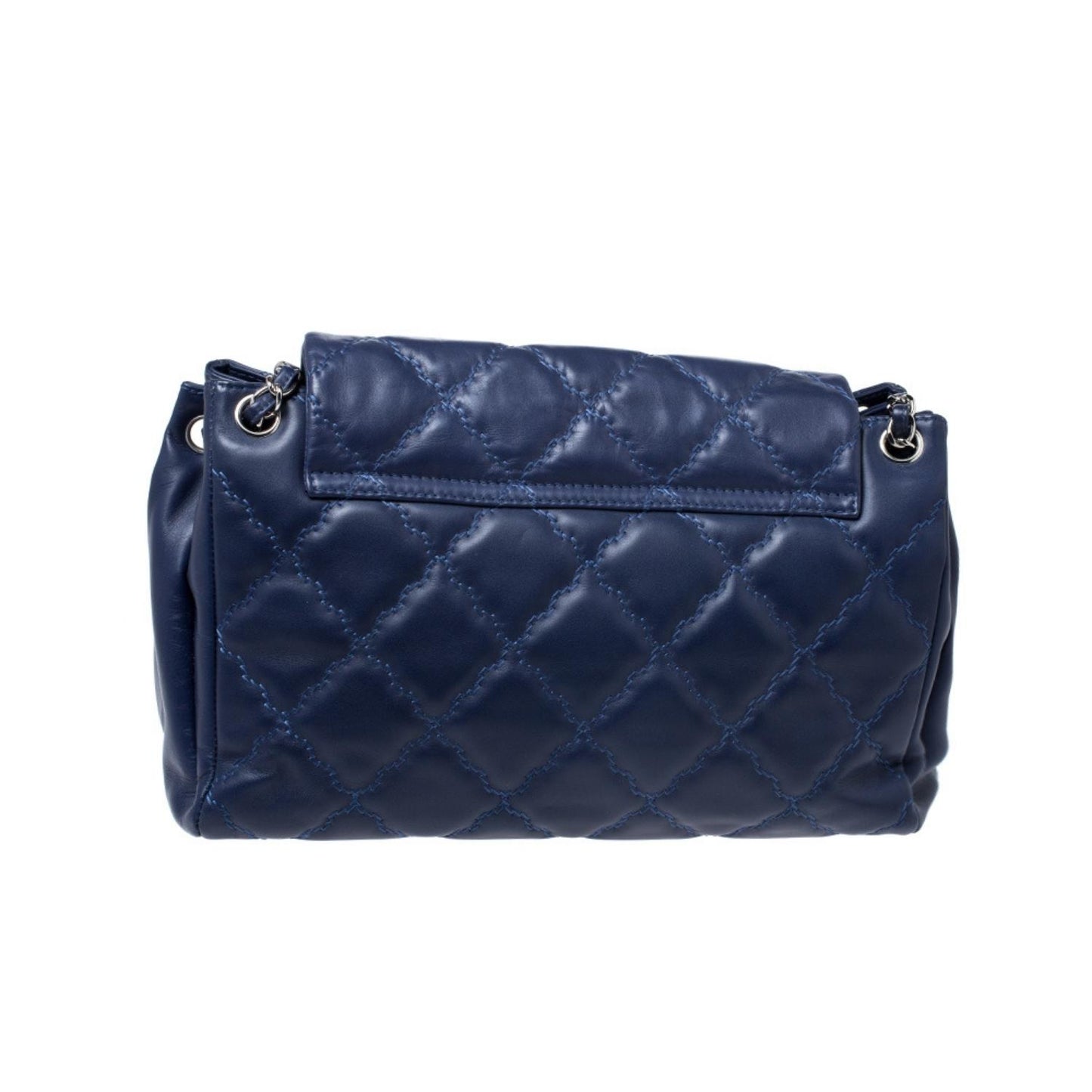 Electric Blue Quilted Leather Hampton Bag