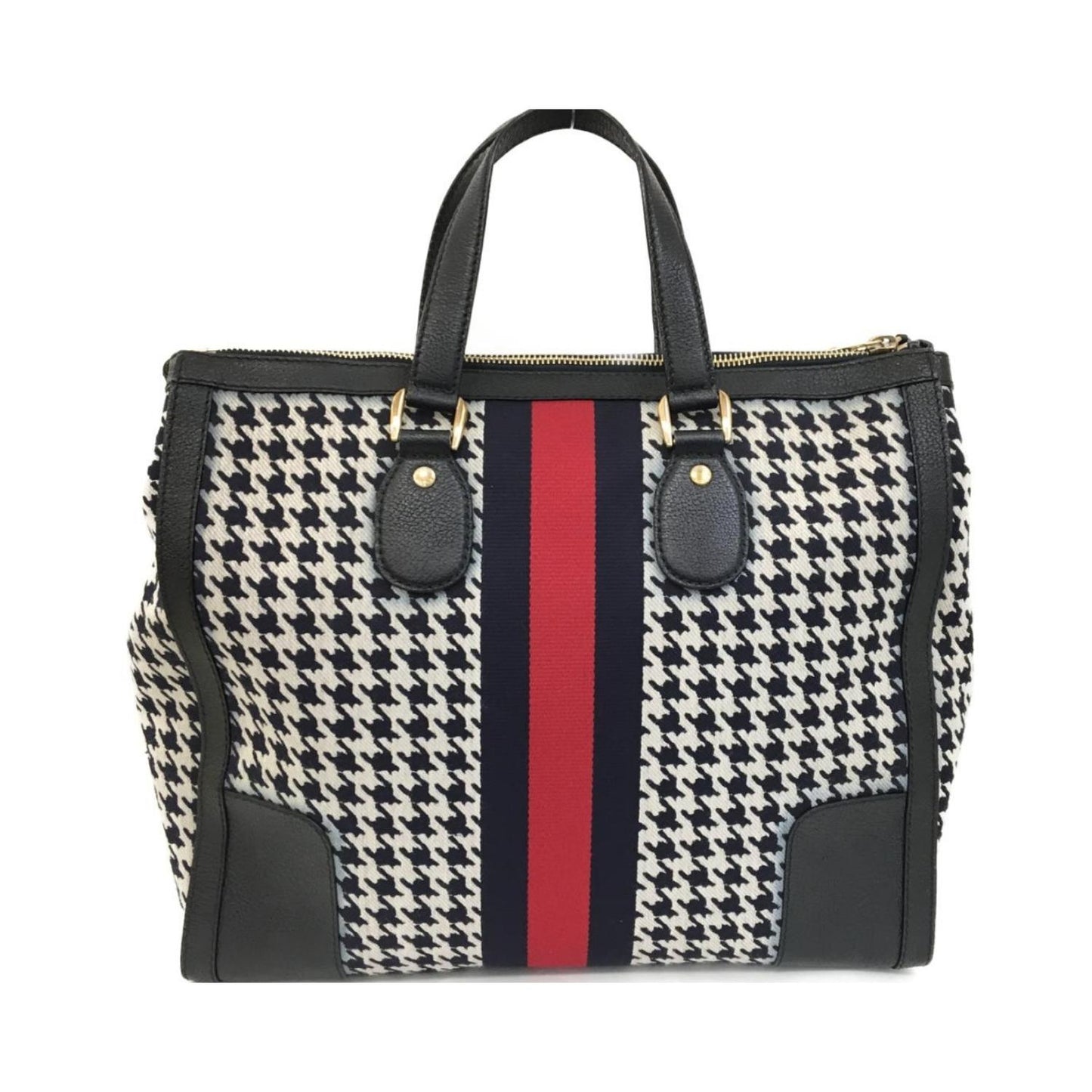 Houndstooth Seventies Web Tote