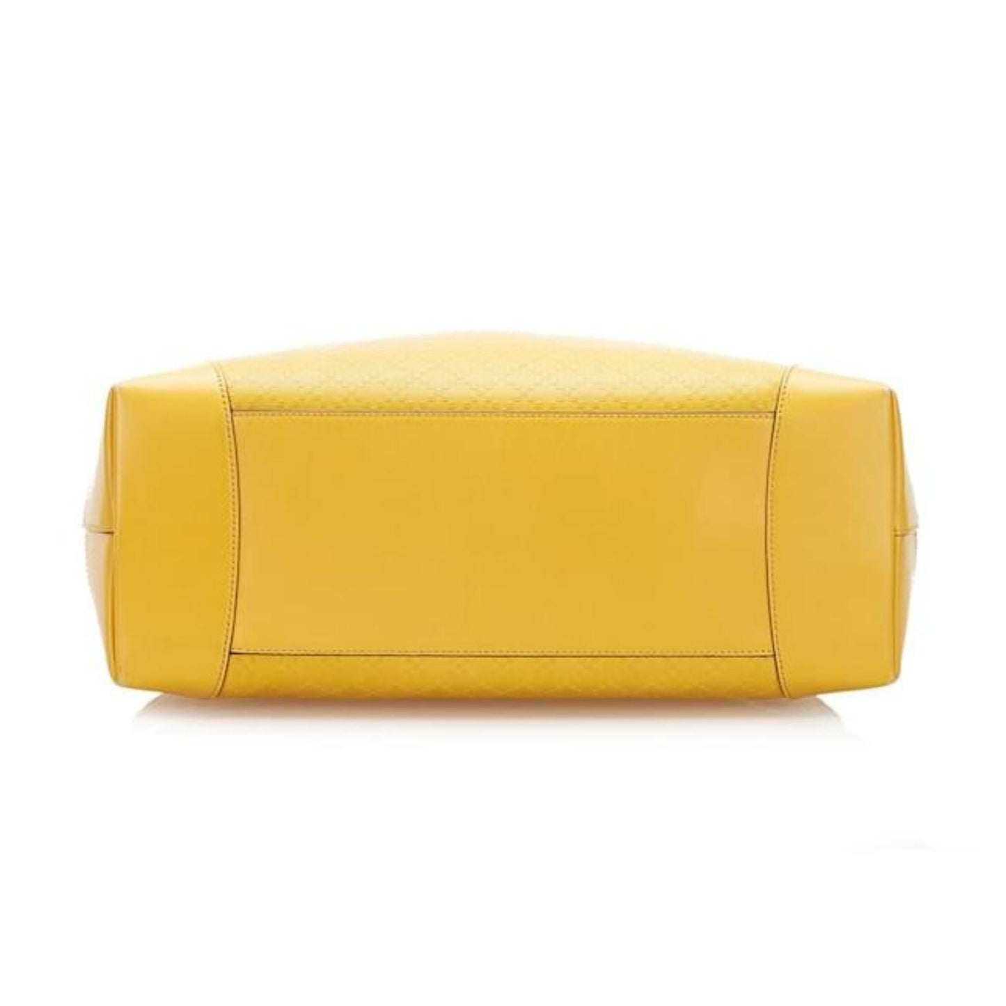 Yellow Diamante Bright Leather Tote Bag