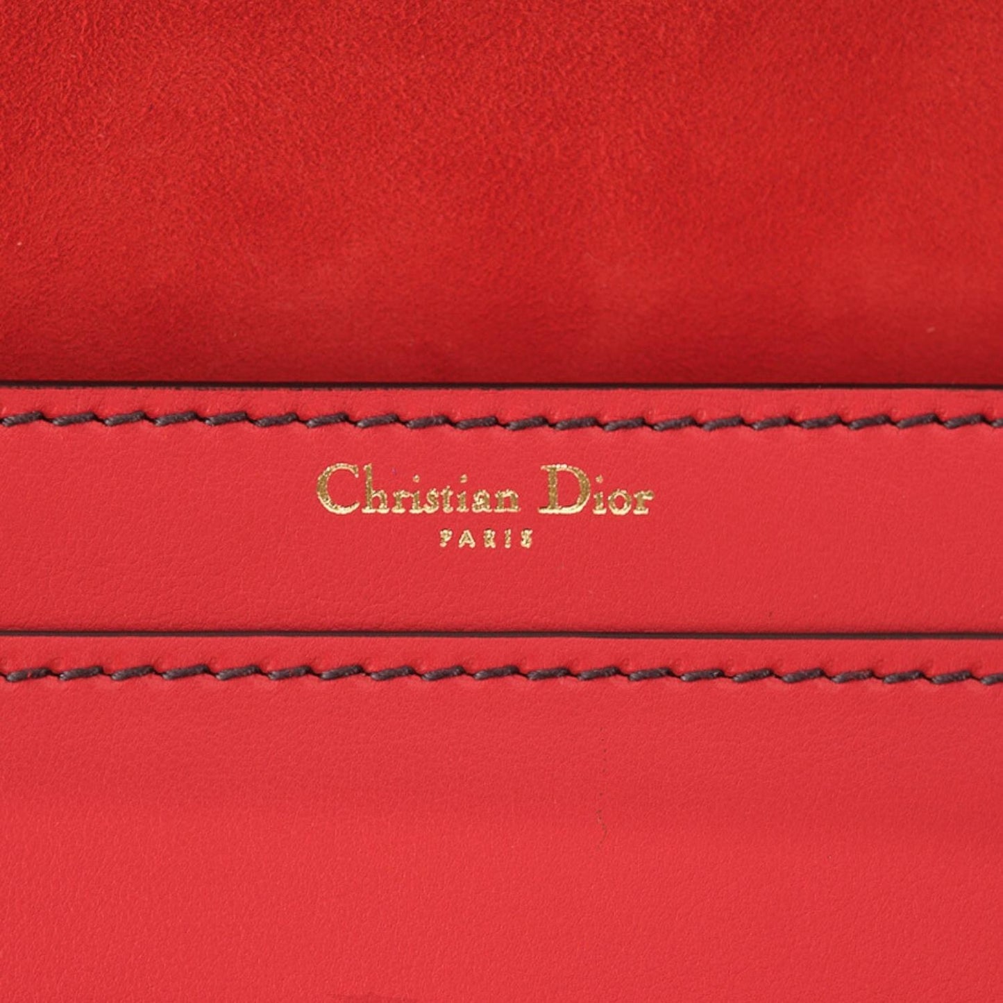 Calfskin J'Adior Chain Flap Bag Red
