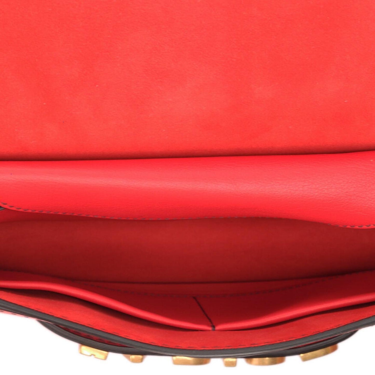 Calfskin J'Adior Chain Flap Bag Red